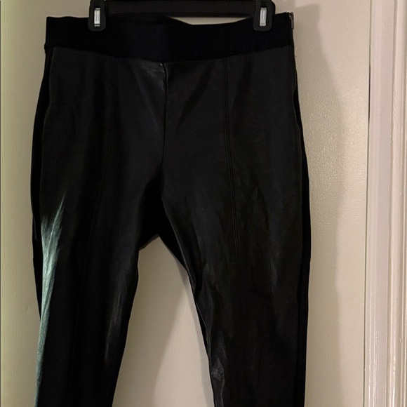 Ann Taylor Petite Faux Leather Pants - Picture 2 of 7